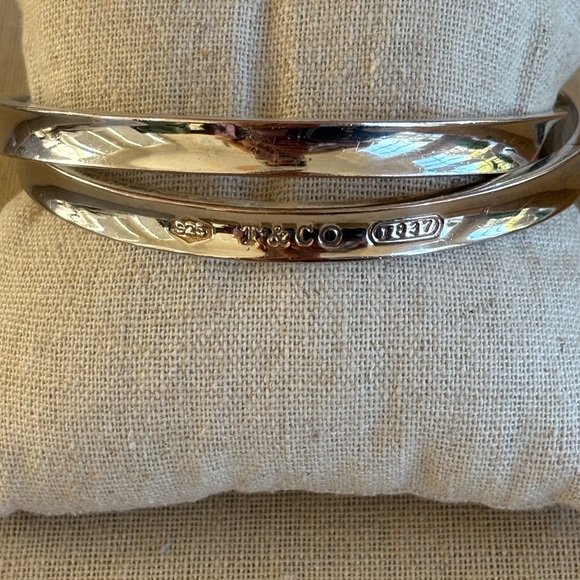 Tiffany & Co. 1837 Sterling Silver Double Bangle Bracelet - Picture 1 of 8
